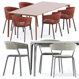 Allsize table ria dining armchair with woven rope by fast